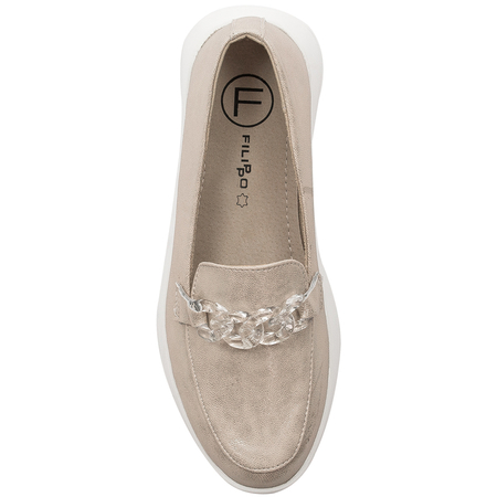 Filippo Women's Moccasins Leather Beige