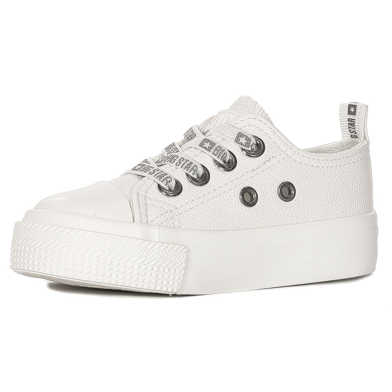 Big Star White children's slip-on sneakers