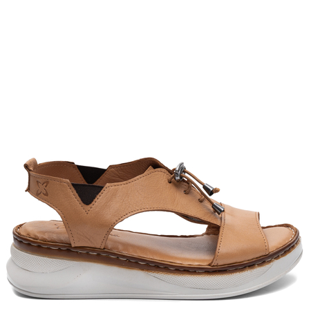 Maciejka Leather Platform Sandals Ginger Orange I7646-29/00-1