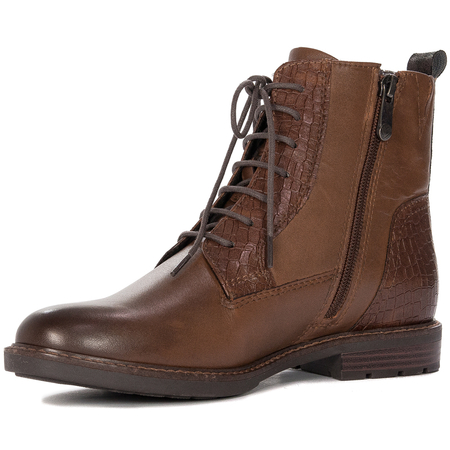 Marco Tozzi 2-25102-41-392 Brown Lace-up Woman's Leather Boots