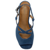 Maciejka Women's Heeled Leather Sandals Navy Blue