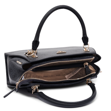 Guess Elegancka Monogram Torebka Klasyczna Czarna HWBG9672070-COAL
