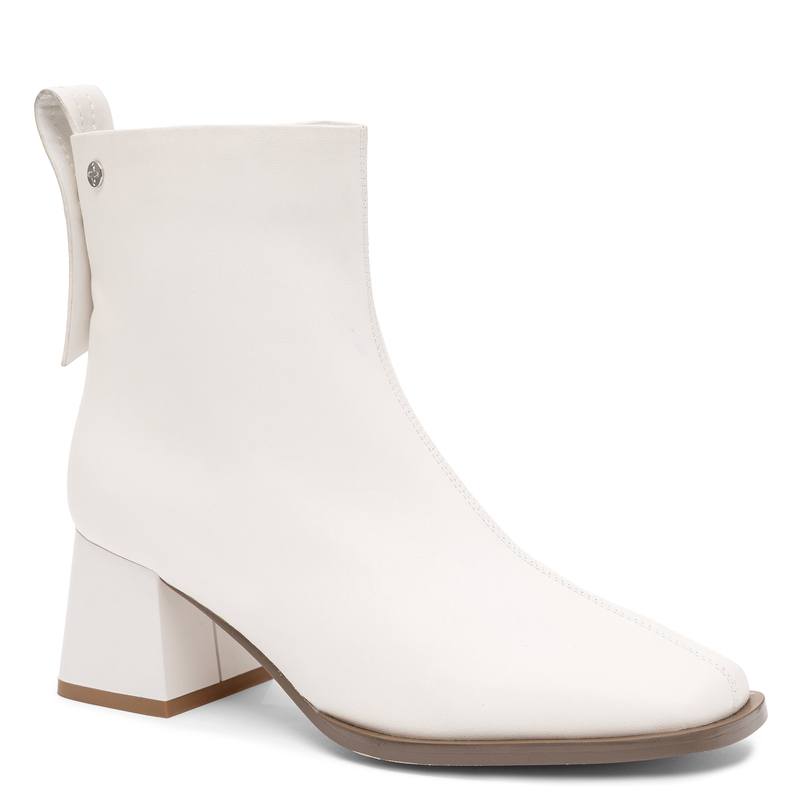 Maciejka Women's Leather Ankle Boots on a Heel White K7660-22/00-7