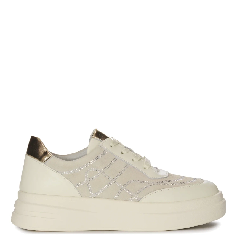 Artiker Beige-Gold Women's Sneakers