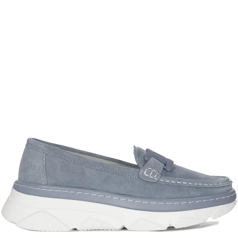 Filippo Women's Moccasins Leather Blue