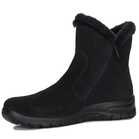 Rieker Botki Damskie Ocieplane Czarne Na Zamek L7162-00-BLK
