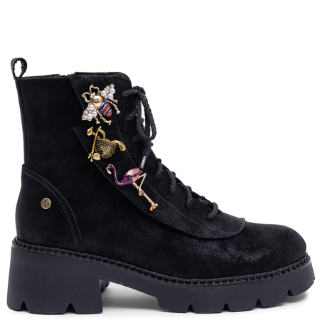 Maciejka Leather Ankle Boots Elegant Black 07656-01/00-8