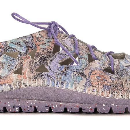 Półbuty Damskie Maciejka Skórzane Fiolet