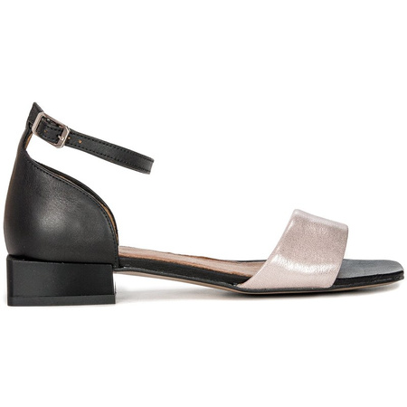 Maciejka 04618-21/00-5 Black+Pink Shine Sandals