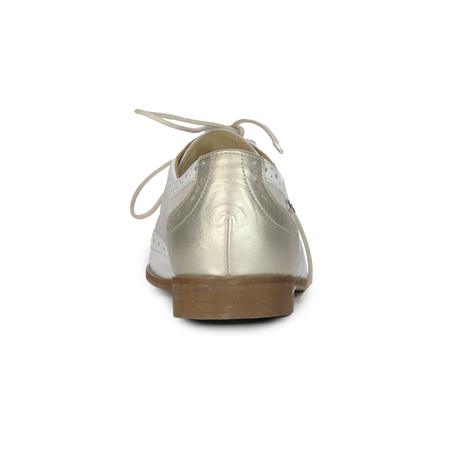 Maciejka Women's Leather Beige + Gold Low Shoes
