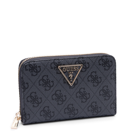 Guess Elegancki Zapinany Na Zamek Portfel Damski Czarny SWSG7459140-BLACK
