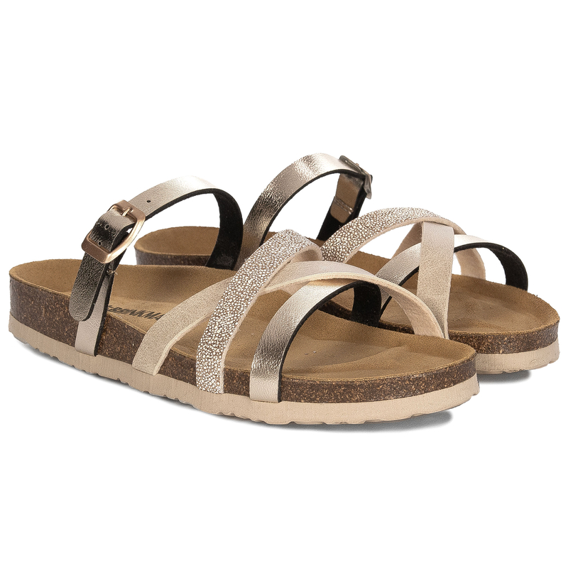 Dr. Brinkmann Women's Flip-Flops Gold