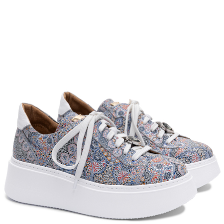 Maciejka Skórzane Sneakersy Na Platformie Wielokolorowe 6191W-13/00-8