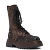 Maciejka Combat Leather Patina Boots Chunky Sole Brown-Gold 06203-32/00-8