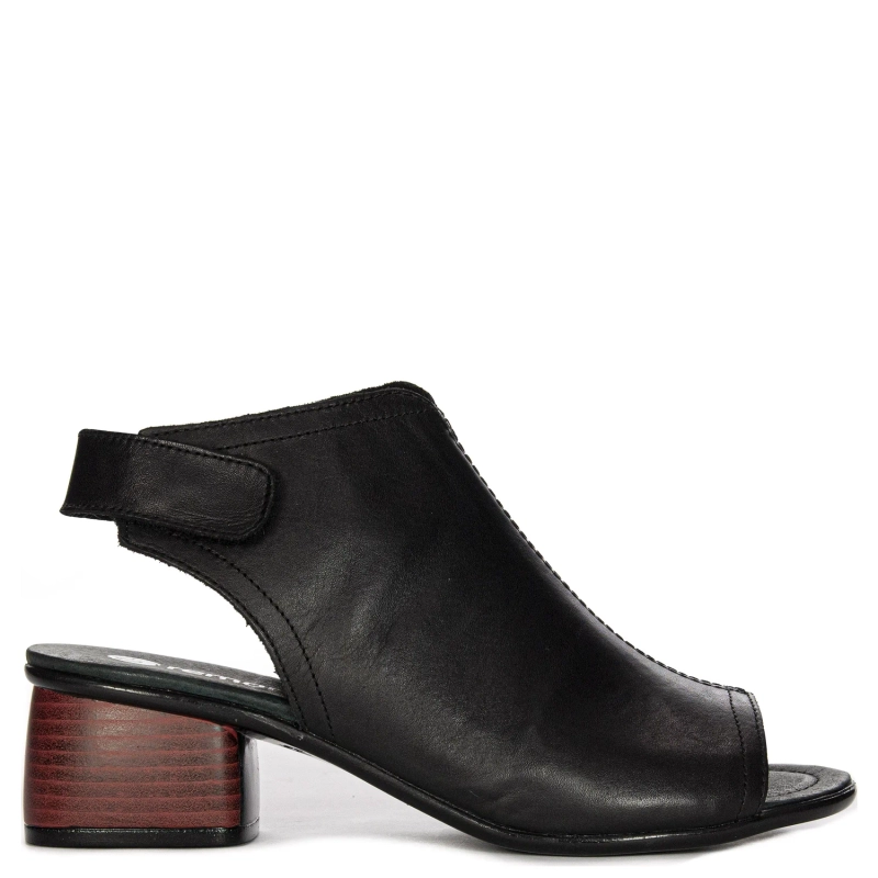 Remonte Women's Velcro Leather Black Sandals