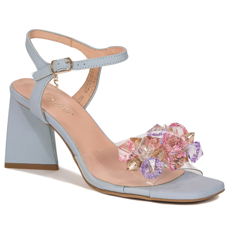 Visconi Women's leather Blue Sandals