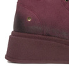 Maciejka Velour Combat Boots on Platform Burgundy 06309-23/00-8