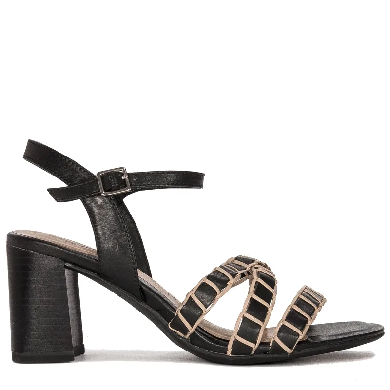 Tamaris Black/Nude Women's Sandals