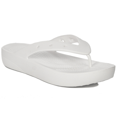 Crocs Klapki Damskie White Platform Flip Białe