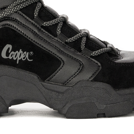 Lee Cooper Buty zimowe trekkingowe damskie Black czarne