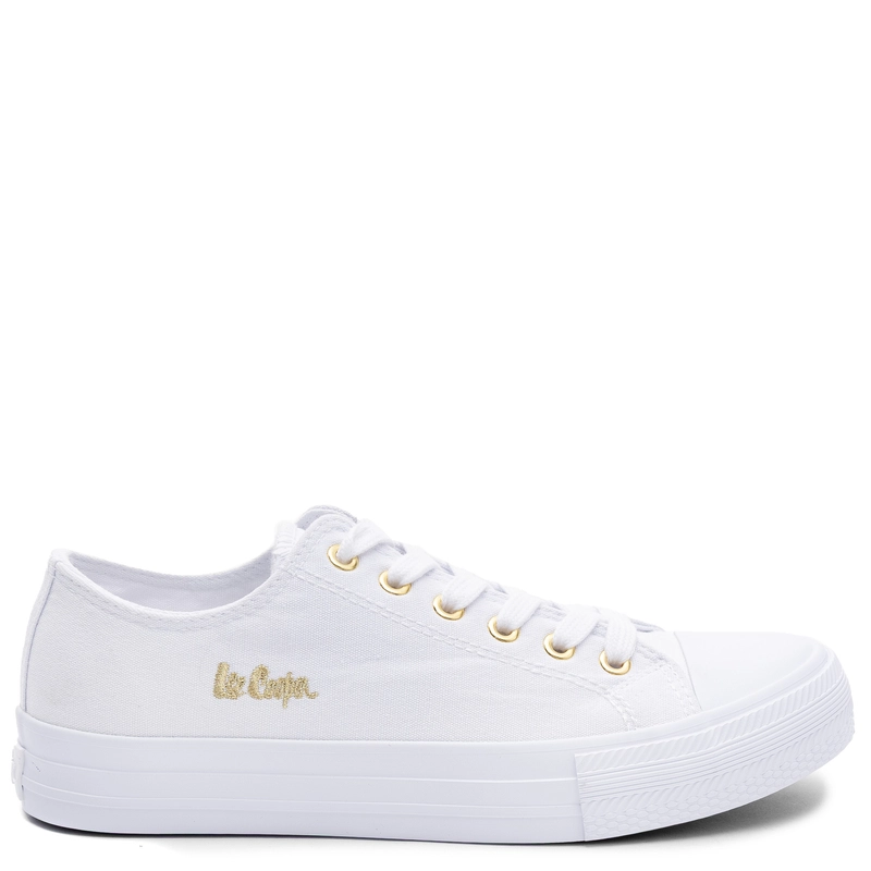 Lee Cooper Women's White Sneakers With Gold Logo LCW-26-02-4056L