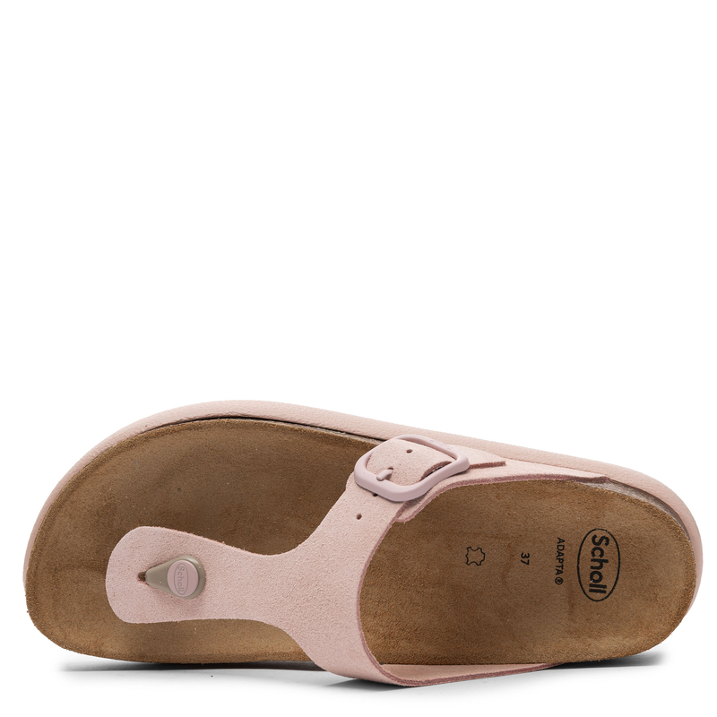 Scholl Leather Ergonomic Platform Toe-Post Sandals Pink F01219-1048