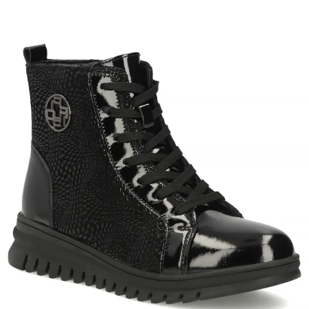 Filippo Skórzane Botki Sznurowane Czarne DBT8073-26-BLK-L