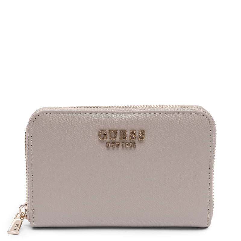 Guess Portfel Damski Zapinany Na Zamek Beżowy SWBG7898140-TAUPE