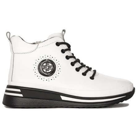 Filippo Leather Ankle Boots Platform Warm-Lined White DBT4215/25WH