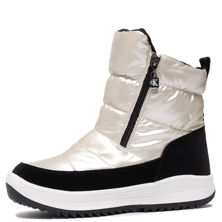 Calvin Klein Jeans Śniegowce Pikowane Botki Na Platformie Złoty V3A5-83140-IVORY