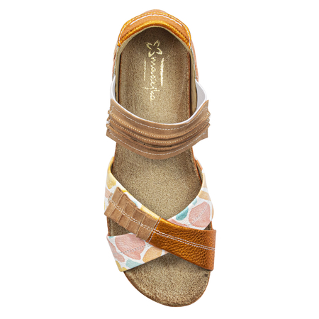 Maciejka White + Orange Sandals