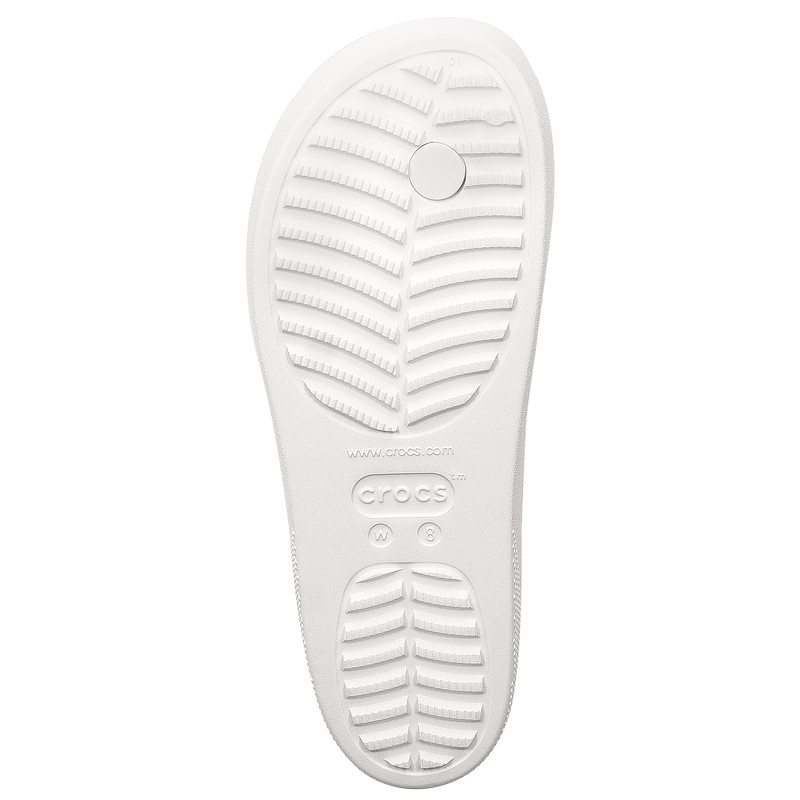 Crocs Klapki Damskie White Platform Flip Białe