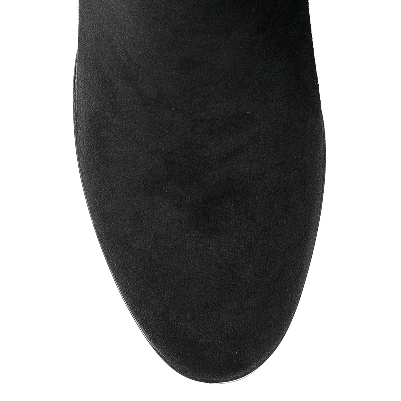 Sergio Leone KZ 205 Black Lycra Knee-High Boots