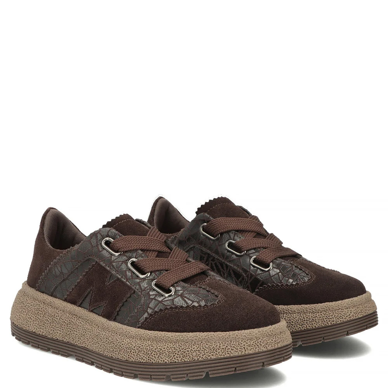 Filippo Sneakersy Skórzane Półbuty Sportowe Zamszowe Brązowe DP7978-26-BR