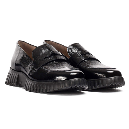 Wonders Women's Leather Half Shoes Lack I Negro