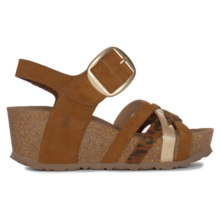 Yokono Women's Anchor Leather Sandals Bari Ser Leopardo