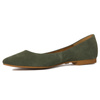 Maciejka Leather Ballet Flats Almond Toe Flat Heel Olive 04100-45/00-8