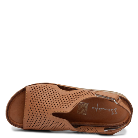 Maciejka Comfortable Openwork Wedge Sandals Fashionable Ginger L4494-29/00-1