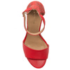 Maciejka Red Women's Leather Sandals