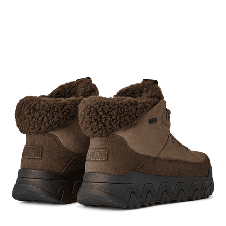 UGG Damskie Z Futrem Śniegowce Sznurowane Czekoladowy Brąz 1158210-DDC