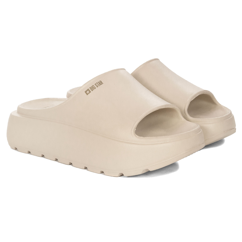 Klapki Big Star Beżowe