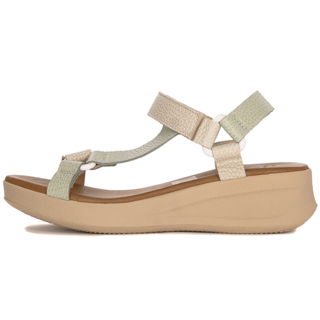 Maciejka Green Leather Sandals
