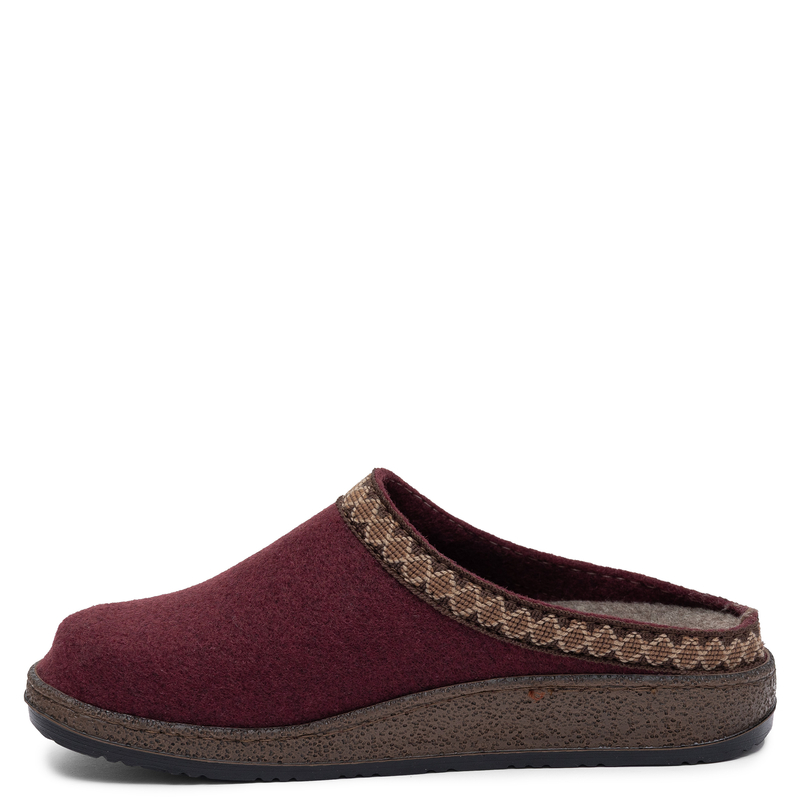 Inblu Warm Felt Home Slippers Slip On Burgundy NL000012-ŚLIWKA