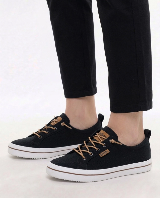 Lee Cooper Classic Canvas Sneakers Low Shoes Black LCW-26-02-4059L