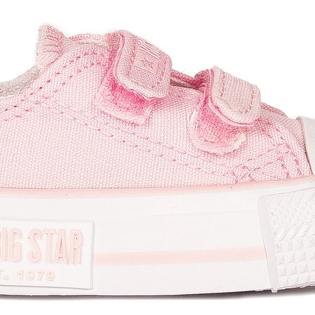 Big Star Trampki dziecięce dziewczęce na rzep Pink różowe
