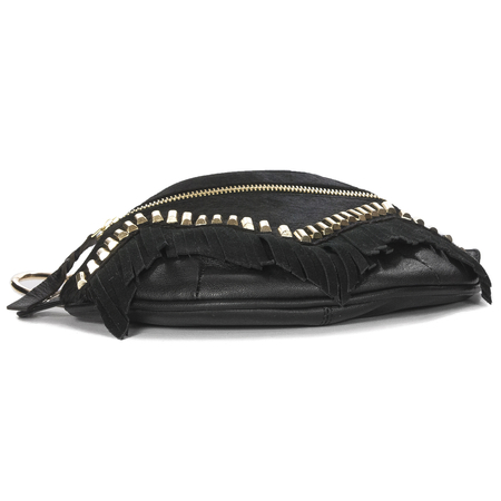 Piti Cuiti Women's Handbag Black with Tassels
