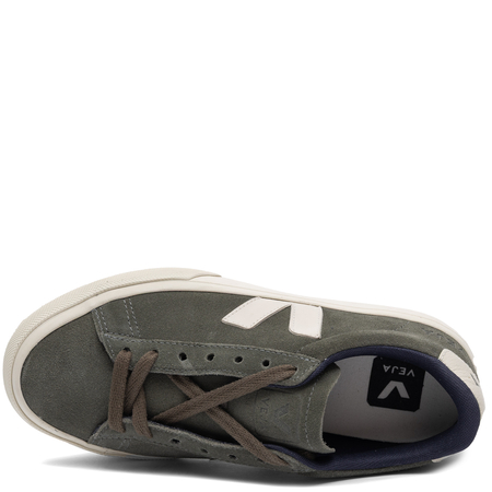 Veja Women's suede leather sneakers Mud Pierre green