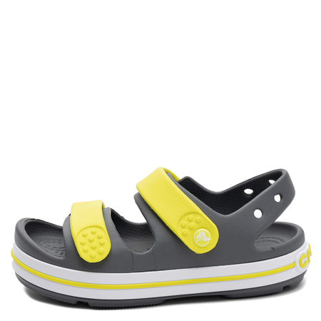 Crocs Crocband Cruiser Sandal Kids Velcro Sandals Grey-Yellow 209423-1NJ