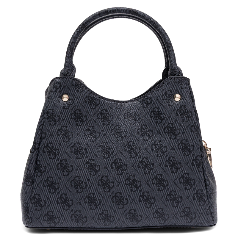 Guess Women's Black Monogram Small Handbag And Shoulder Bag With Strap And Pouch HWSG2484220-BLACK