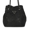 Guess Torba damska wieczorowa mała Lua Mini Black czarna z cyrkoniami